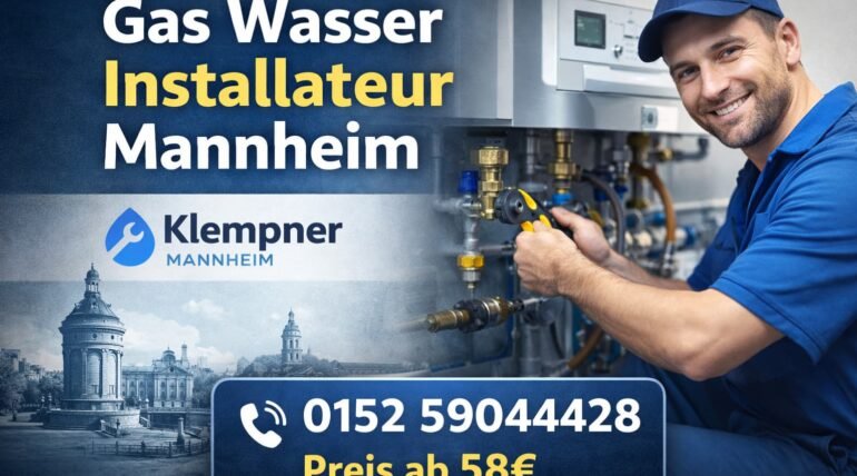 Gas Wasser Installateur Mannheim repariert Heizung und Rohrleitungen professionell – Klempner Mannheim, schneller Service ab 58€