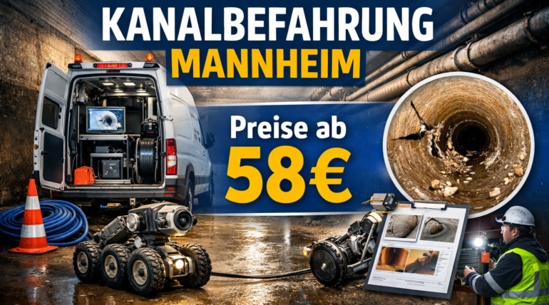 Kanalbefahrung Mannheim – Inspektion direkt durch unser Expertenteam