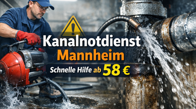 Kanalnotdienst Mannheim – Schnelle Hilfe ab 58 €