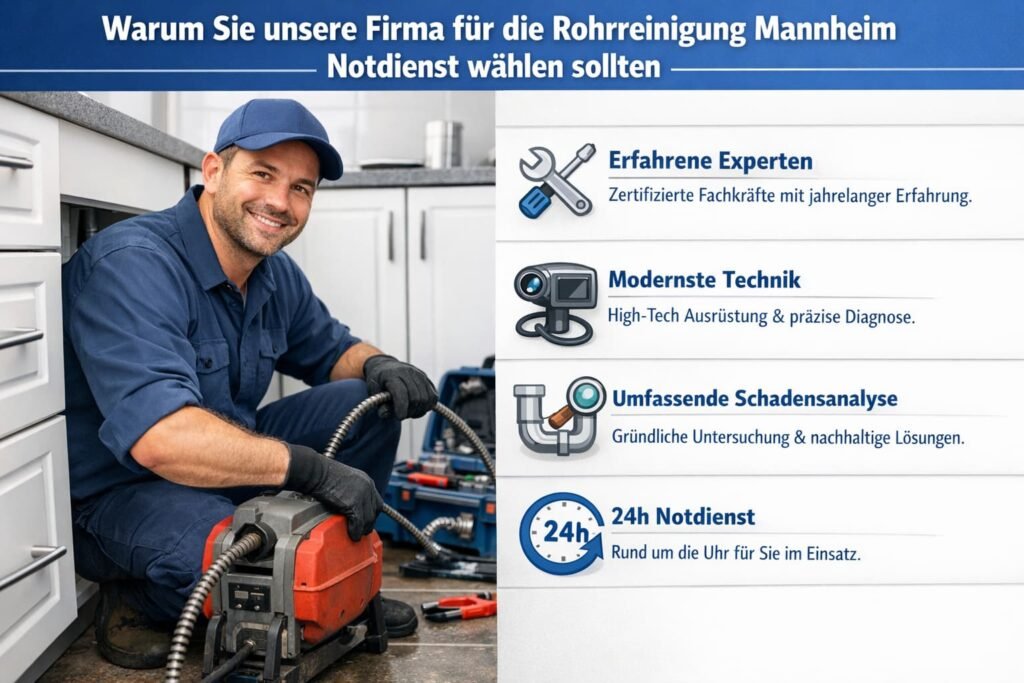 Rohrreinigung Mannheim Notdienst – Fachmann beseitigt verstopftes Rohr mit moderner Technik und 24h Service

Select 80 more words to run Humanizer.