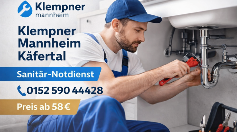 Klempner Mannheim Käfertal repariert Sanitärleck – Notdienst ab 58€