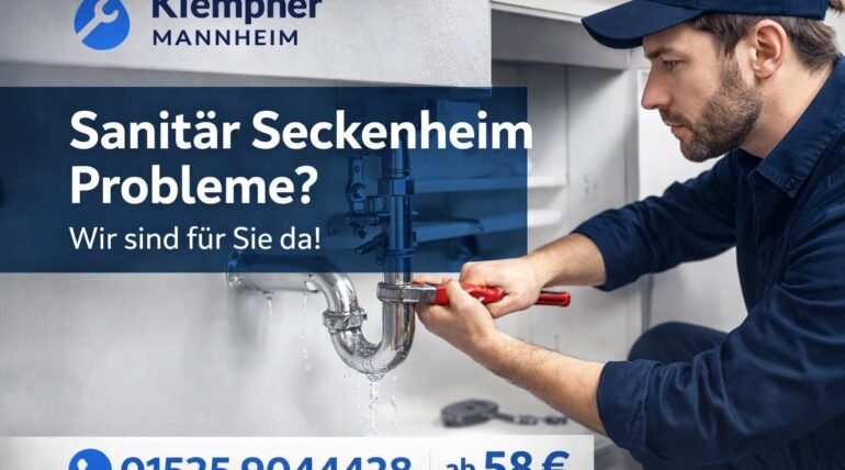 Klempner Mannheim behebt Sanitärproblem in Seckenheim – Rohrleck Reparatur ab 58 € mit schnellem Service