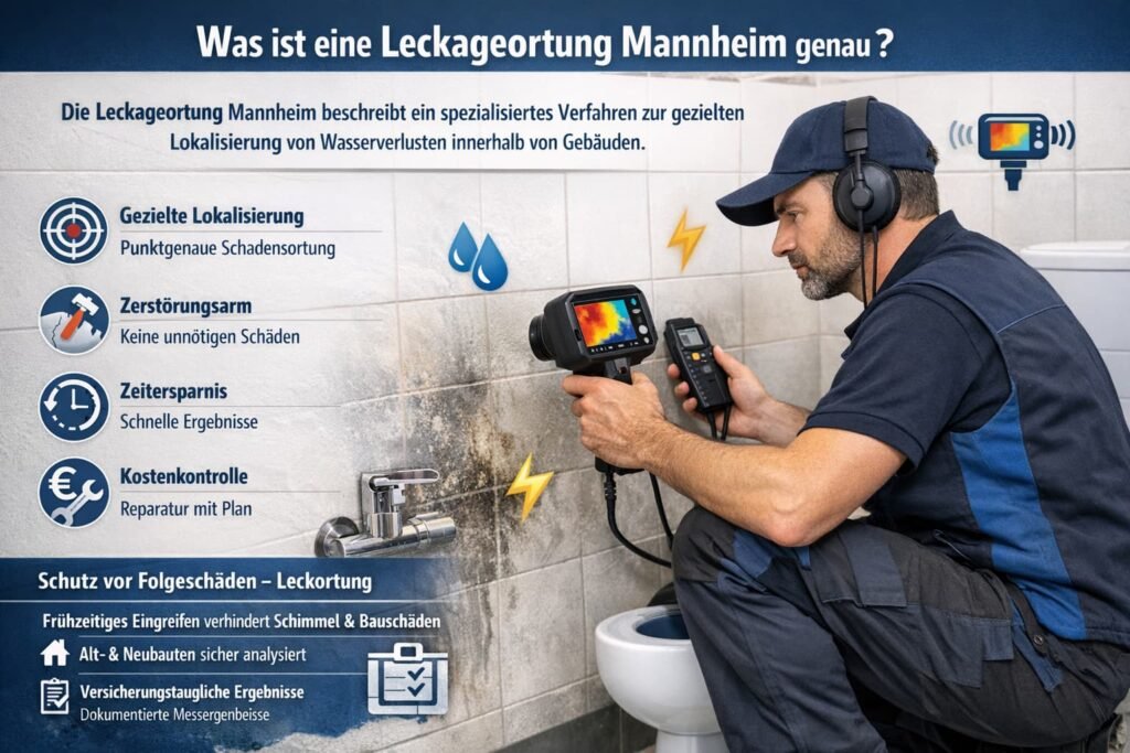 Leckageortung Mannheim: Fachmann erkennt Wasserleck präzise mit moderner Technik und minimalem Schaden
