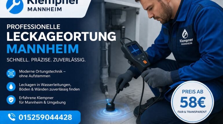Professionelle Leckageortung in Mannheim durch erfahrenen Klempner – schnelle Hilfe ab 58€