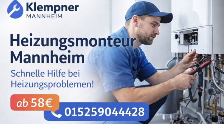 Heizungsmonteur in Mannheim repariert Heizung – schneller Service ab 58€ mit Notdienst Klempner Mannheim