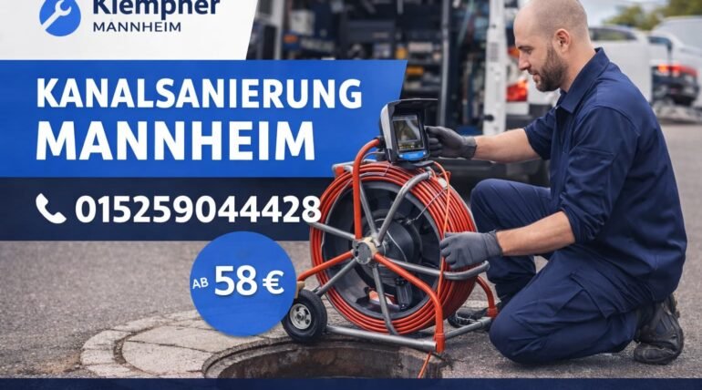 Klempner Mannheim bei Kanalsanierung mit Kamera – Rohrreinigung ab 58 € in Mannheim