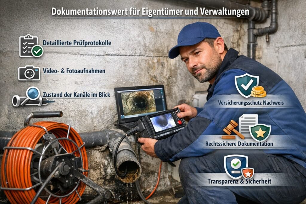 Professionelle Kanalsanierung Mannheim mit Techniker bei Rohrreparatur, inklusive Dokumentation