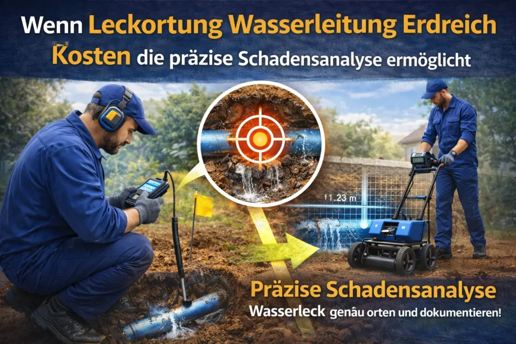 Wenn leckortung wasserleitung erdreich kosten die präzise Schadensanalyse ermöglicht