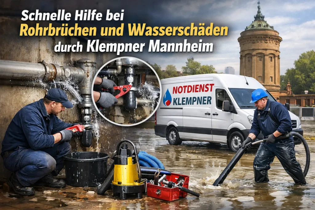 صمملي صورة انشائية للمقالة دي وميكونش فيها بنات
Schnelle Hilfe bei Rohrbrüchen und Wasserschäden durch Klempner Mannheim