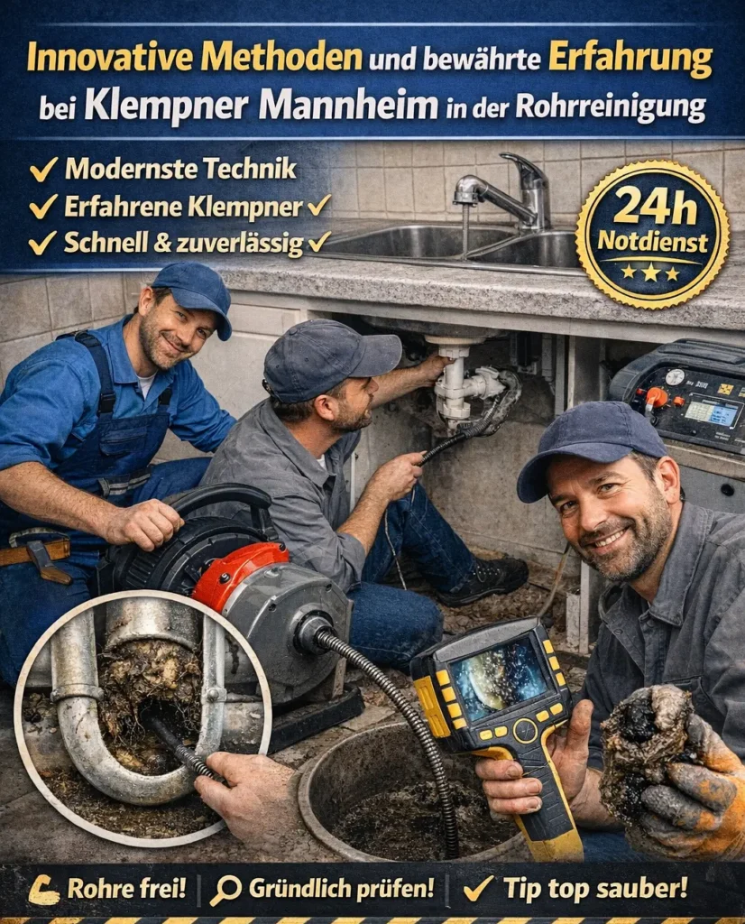 Innovative Methoden und bewährte Erfahrung bei Klempner Mannheim in der Rohrreinigung