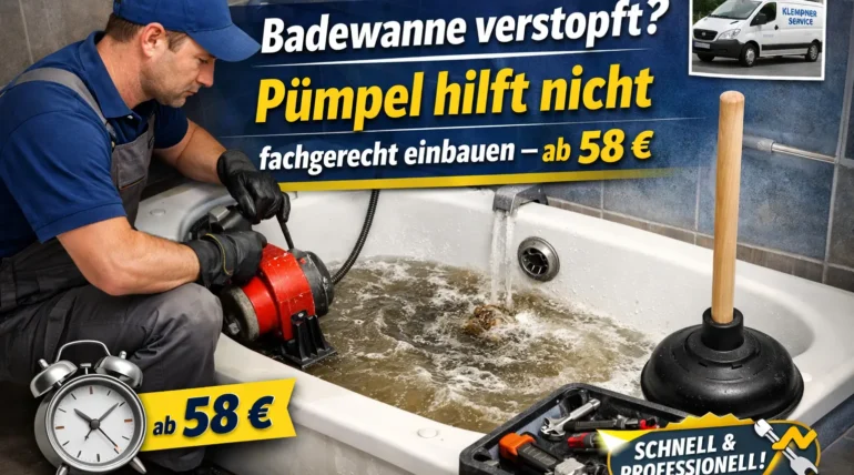 badewanne verstopft pümpel hilft nicht