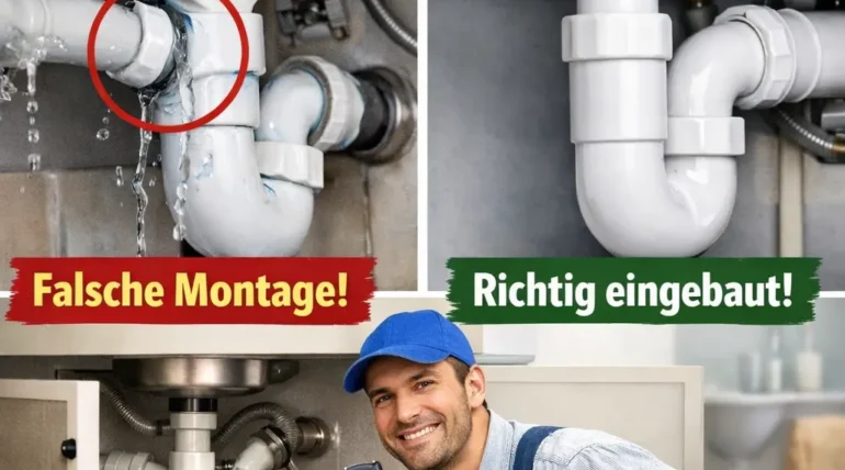 siphon falsch montiert wasser läuft nicht ab