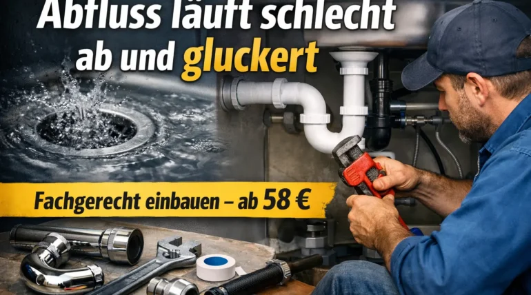 abfluss läuft schlecht ab und gluckert