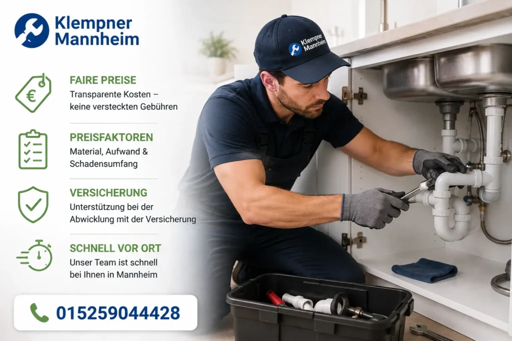 Klempner bei der Reparatur einer Wasserleitung.