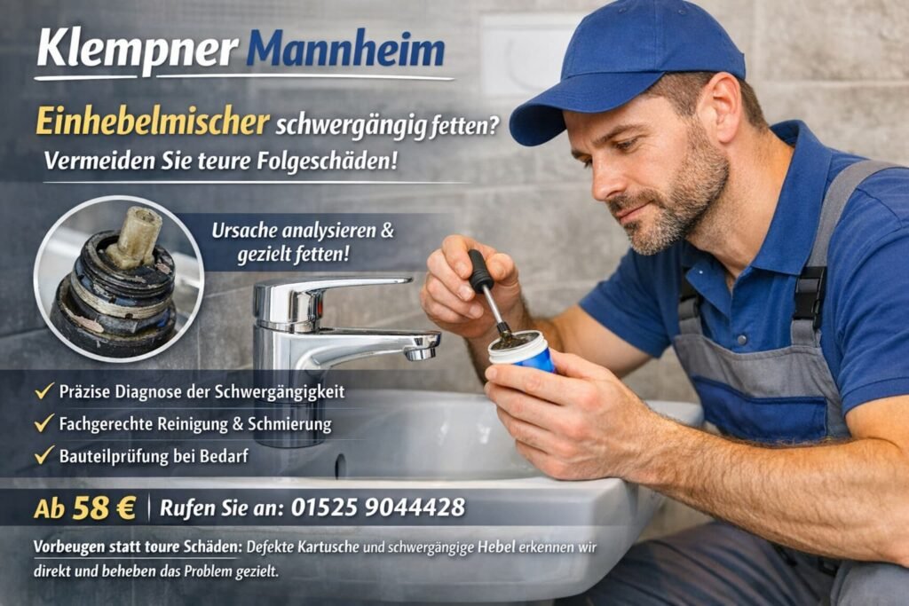 einhebelmischer schwergängig fetten