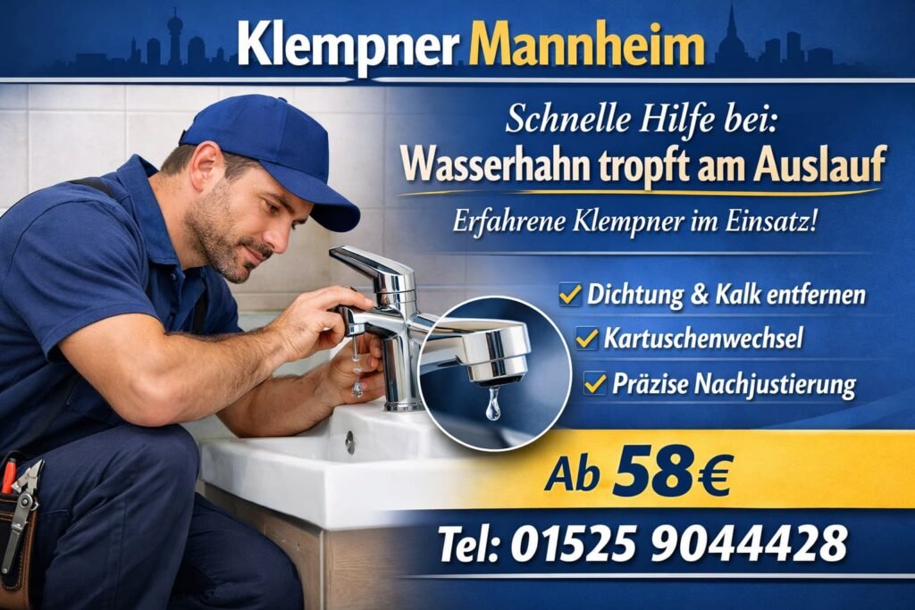 wasserhahn tropft am auslauf
