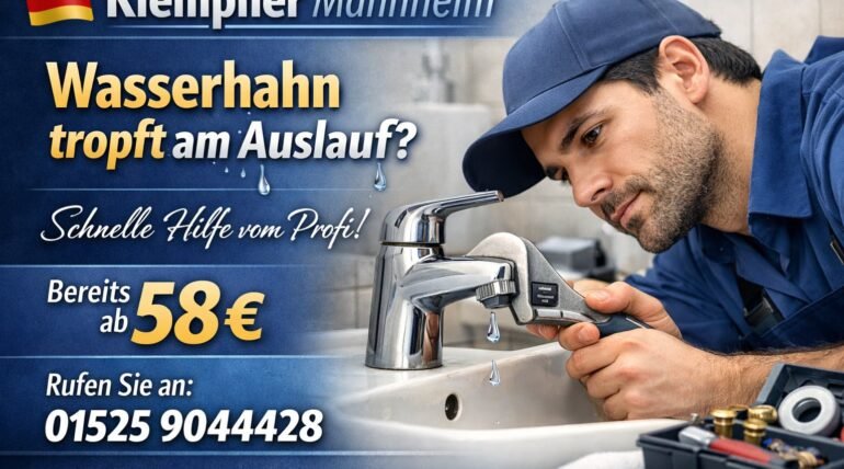 wasserhahn tropft am auslauf