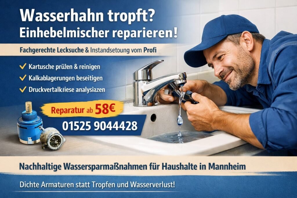 Wasserhahn tropft einhebelmischer
