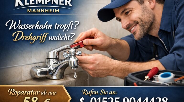 Wasserhahn tropft drehgriff