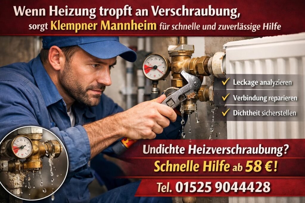 heizung tropft an verschraubung