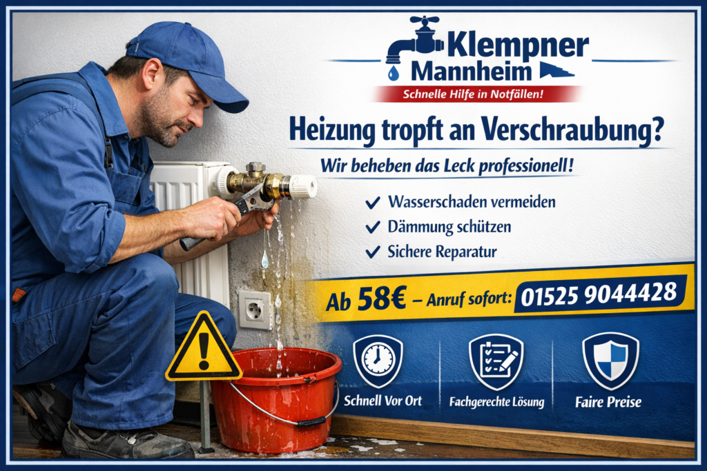 heizung tropft an verschraubung