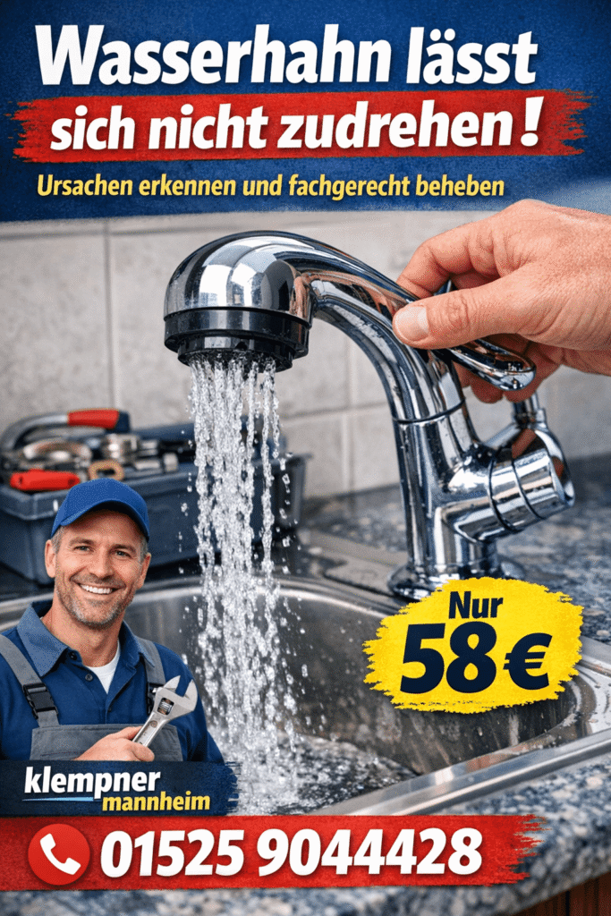 wasserhahn lässt sich nicht zudrehen