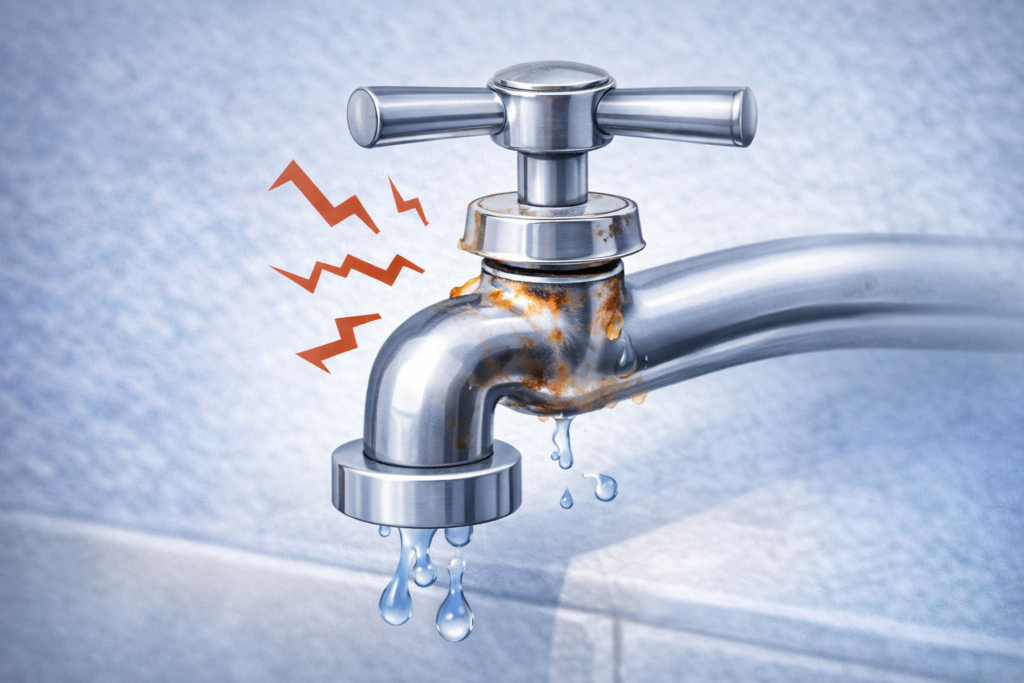 Wasserhahn Geht Schwer Und Quietscht