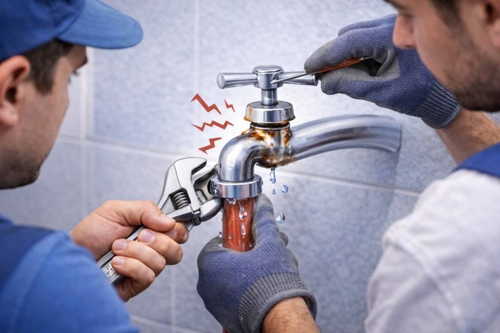 Wasserhahn Geht Schwer Und Quietscht