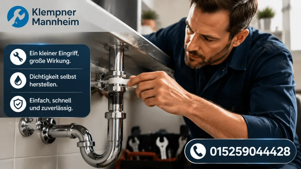 Wasserhahn unter Waschbecken reparieren lassen
