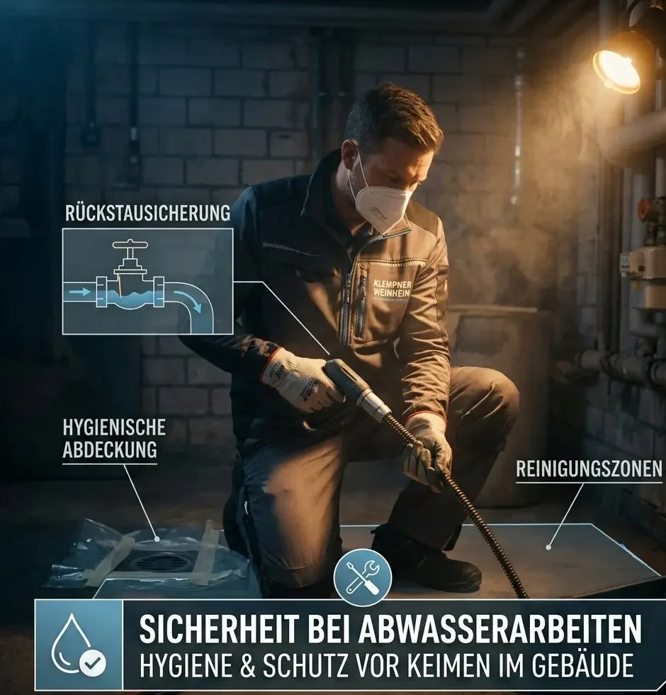 Arbeitssicherheit und Hygiene im Gebäude: Rückstau, Keime, Schutz von Böden und Inventar