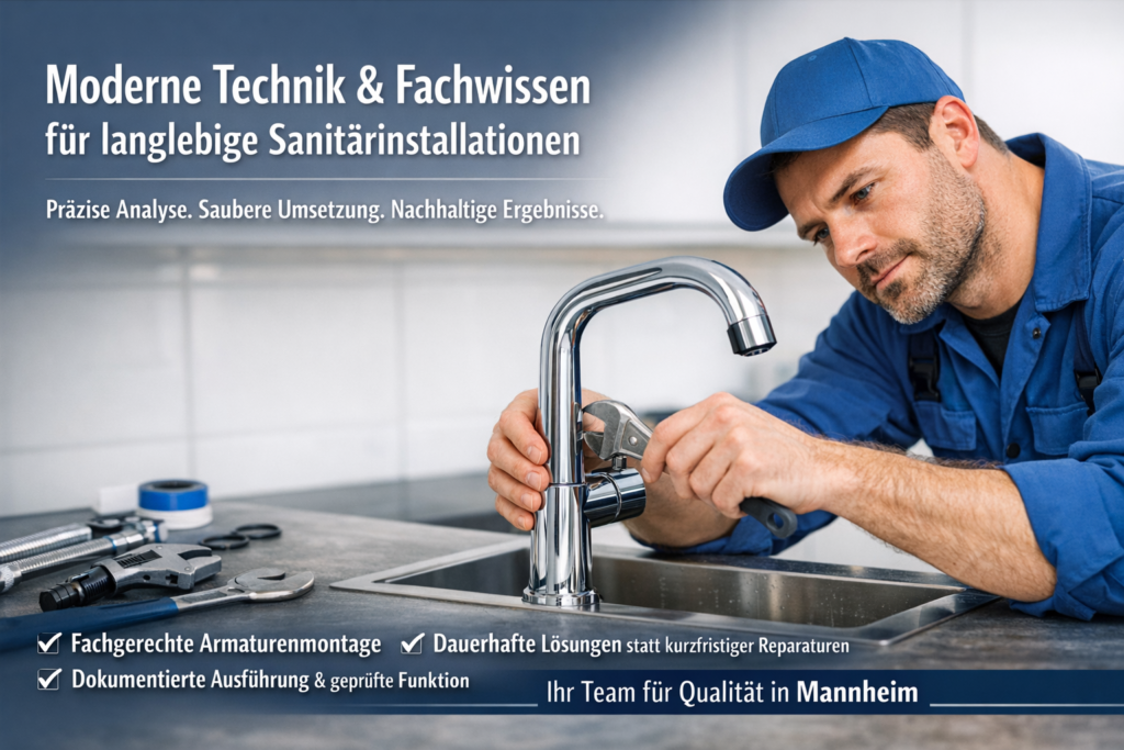 Klempner Mannheim repariert Küchenarmatur fachgerecht.