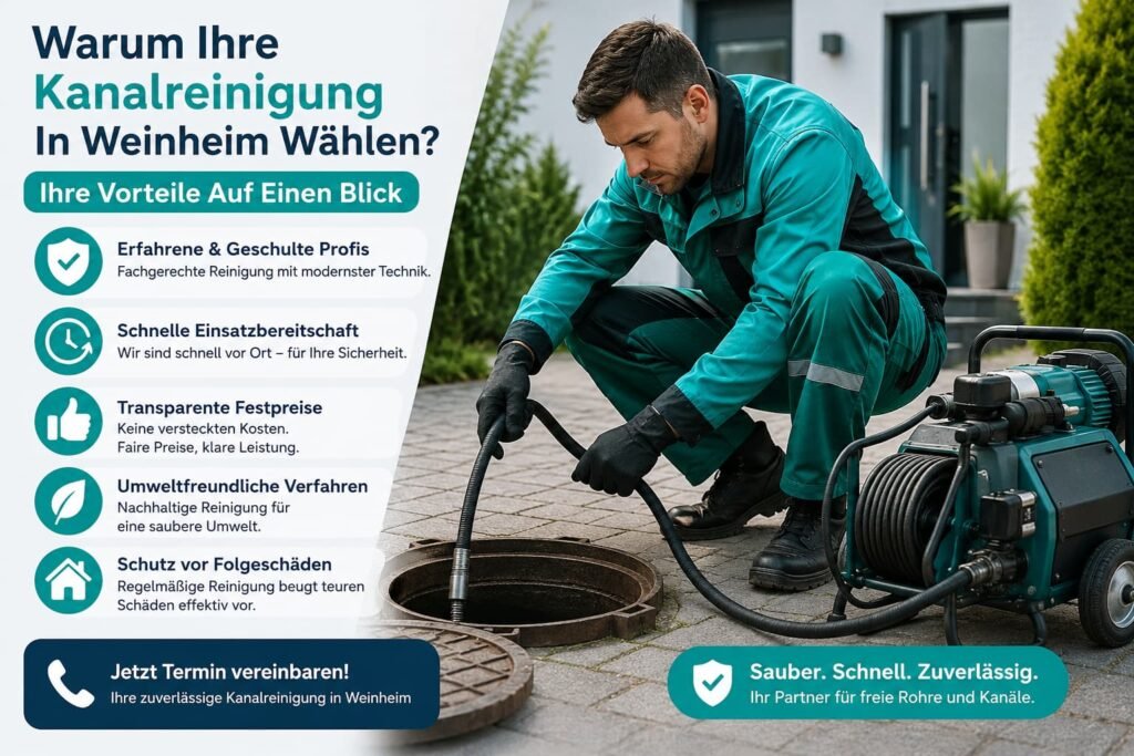 Profi bei der Beseitigung einer Kanalverstopfung vor Ort