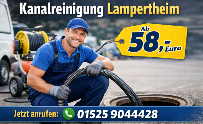 Kanalreinigung Lampertheim 24 Std. die Woche | Ab 58 Euro