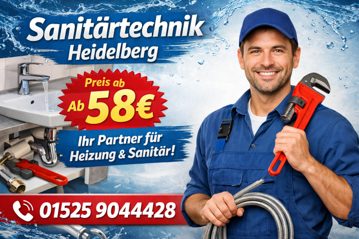 Sanitärtechnik Heidelberg | 24 Stunden die ganze Woche | Ab 58€