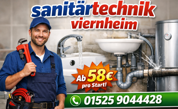 Sanitärtechnik Viernheim 24 Std. Notdienst | 7 Tage die Woche ab 58€
