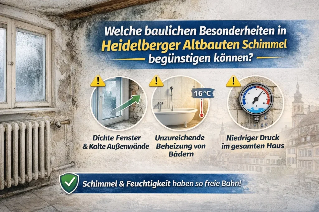 Welche baulichen Besonderheiten in Heidelberger Altbauten Schimmel begünstigen können