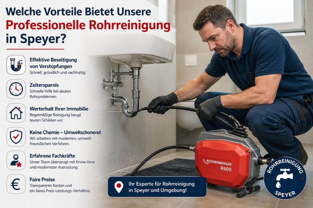 Professioneller Klempner beseitigt eine Verstopfung unter dem Waschbecken mit moderner Ausrüstung in einem sauberen Badezimmer
