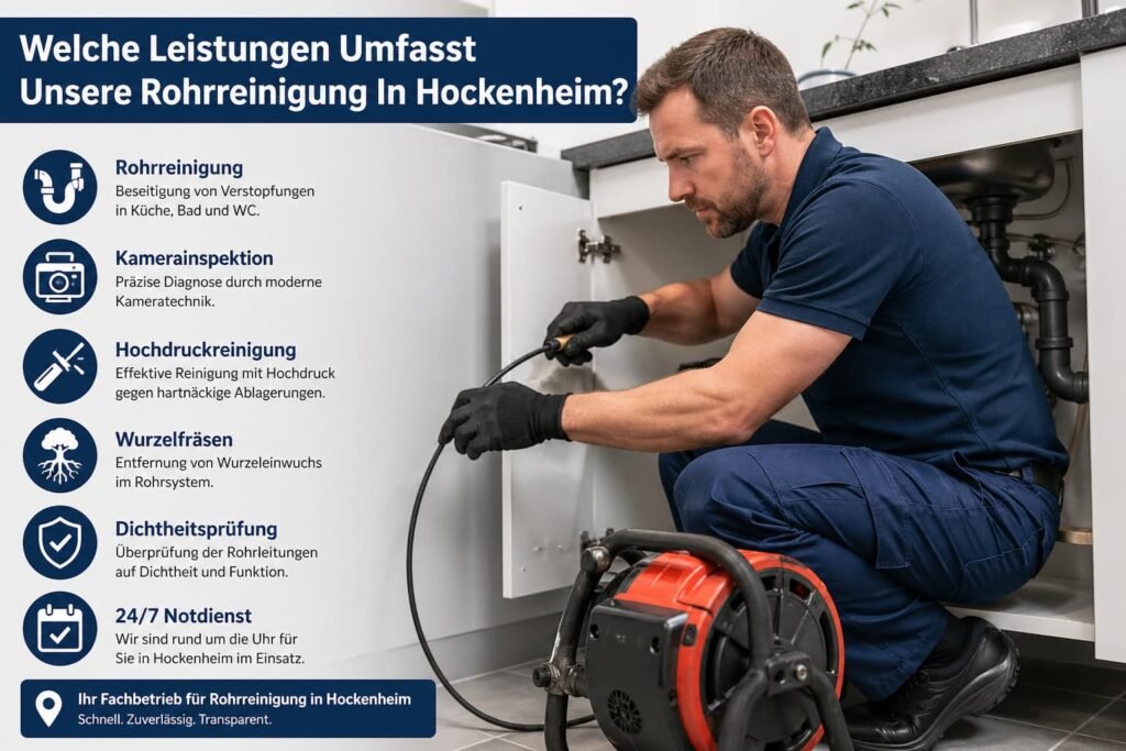 Fachmann behebt ein Rohrproblem unter der Spüle mit professioneller Ausrüstung