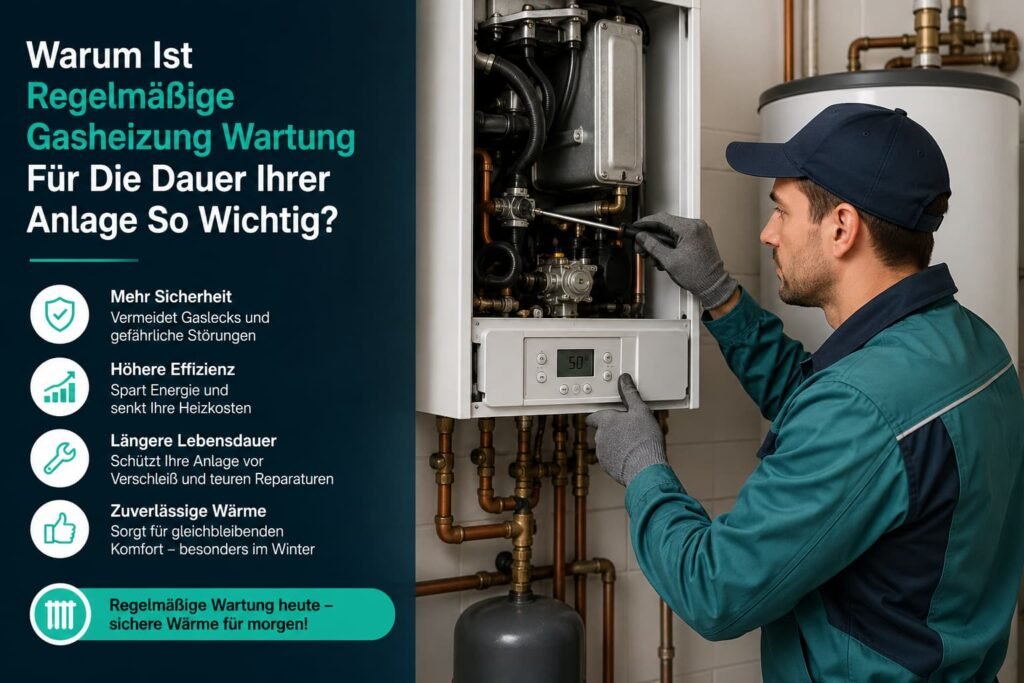 Gasheizung Wartung durch erfahrenen Heizungsinstallateur für sichere und effiziente Heizungsanlage