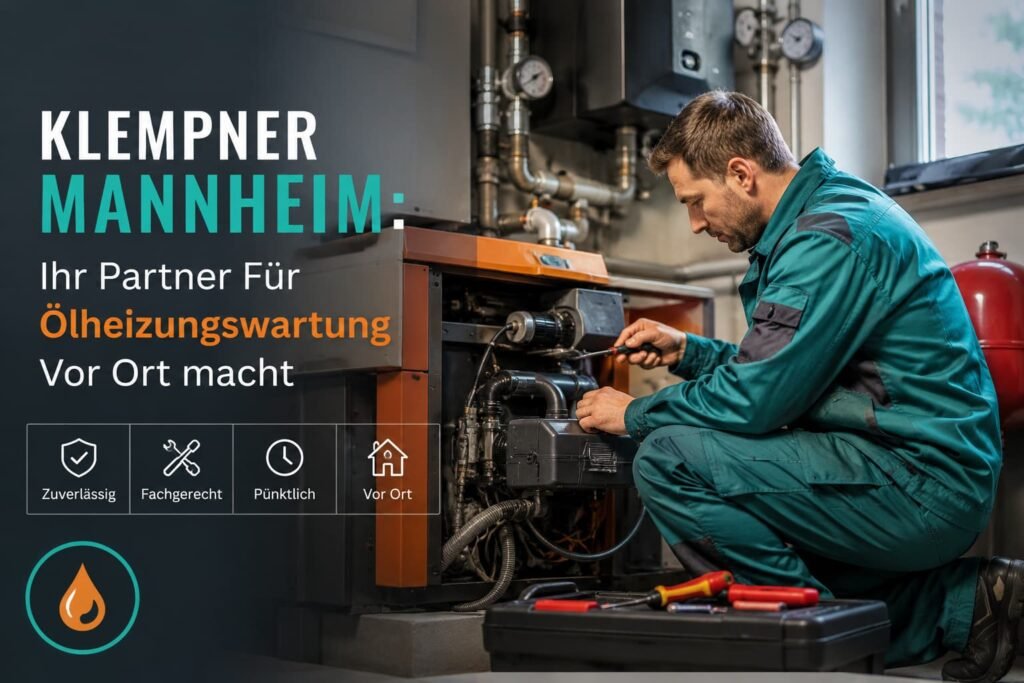 Klempner Mannheim bei der Ölheizungswartung vor Ort