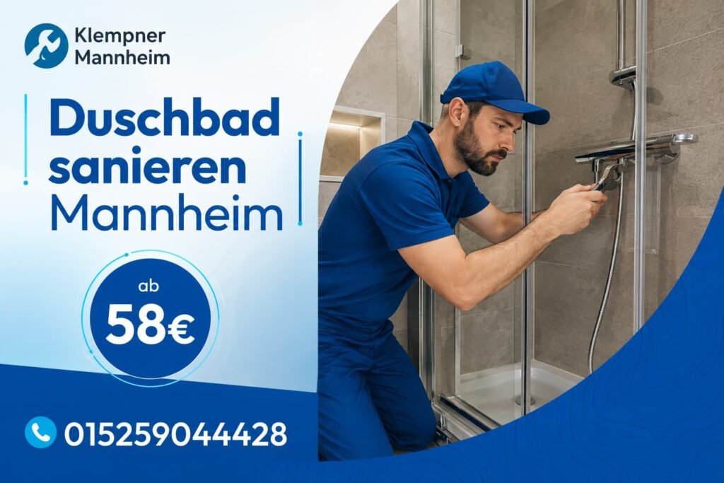 Moderner Handwerker bei der Badezimmermodernisierung