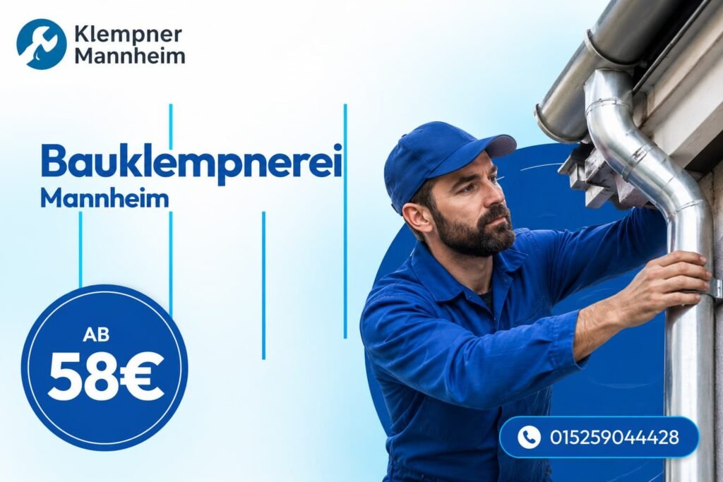 Professionelle Dachrinnenreparatur durch erfahrenen Handwerker in Mannheim