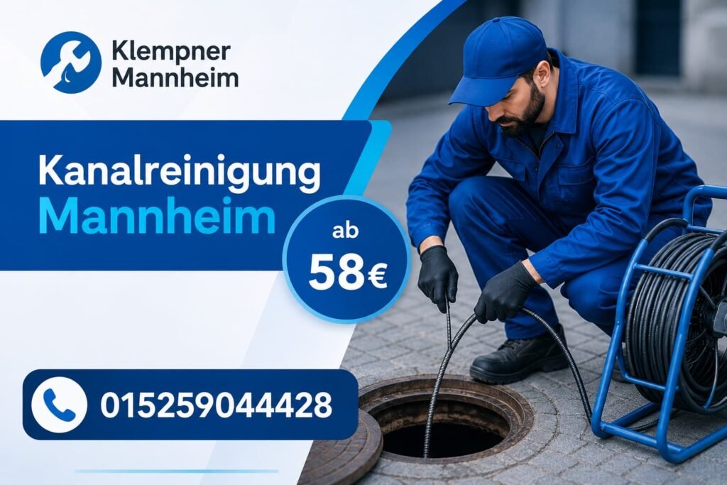 Professioneller Techniker bei der Rohrreinigung
