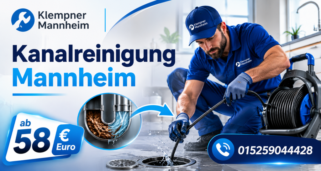 Professioneller Techniker bei der Beseitigung einer Rohrverstopfung