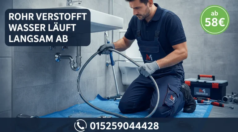 rohr verstopft wasser läuft langsam ab