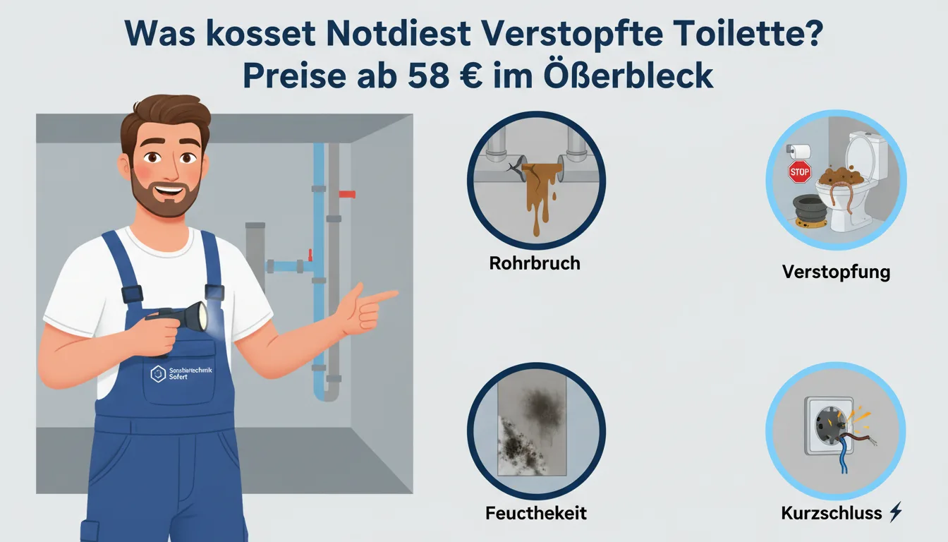 notdienst verstopfte toilette – Problem