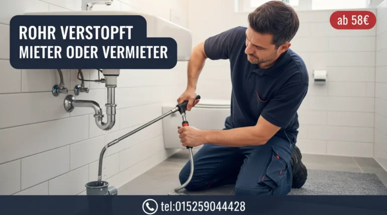 rohr verstopft mieter oder vermieter