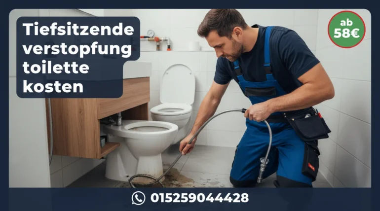 tiefsitzende verstopfung toilette kosten
