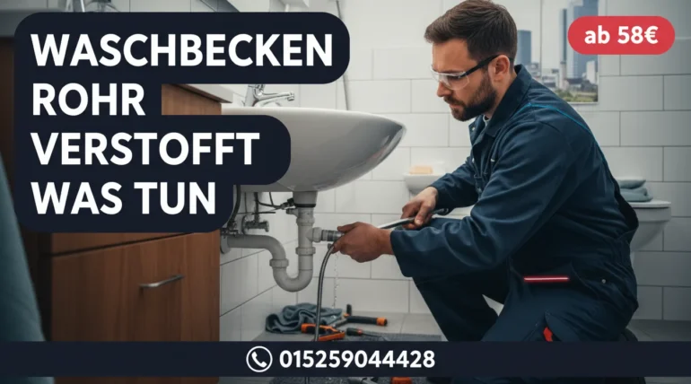 waschbecken rohr verstopft was tun