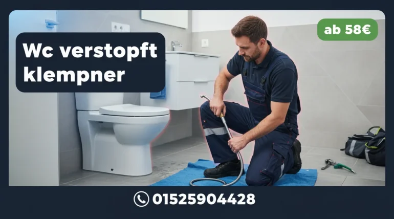 wc verstopft klempner